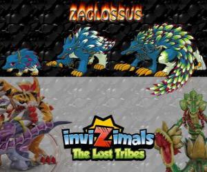 пазл Zaglossus, последняя эволюция. Invizimals Затерянные племена. Invizimal напоминает дикобраз